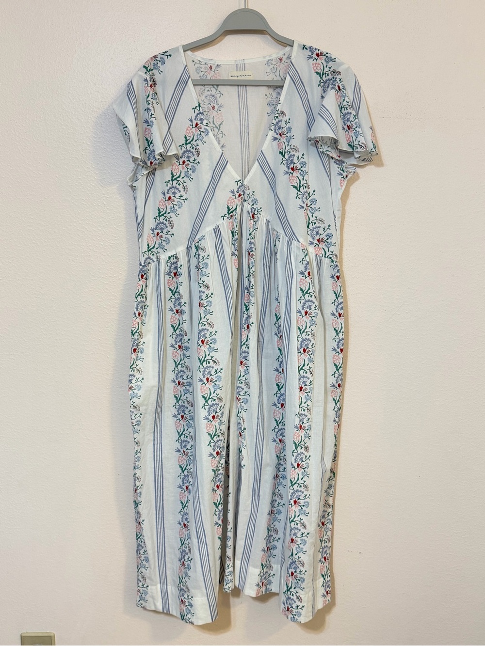 Daydress UK Dress Women’s Size Large Floral Short Sleeve w/Pockets Cottagecore